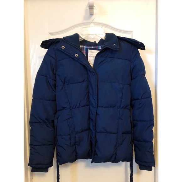 NAVY BLUE AEROPOSTALE PUFFY COAT - Picture 2 of 8